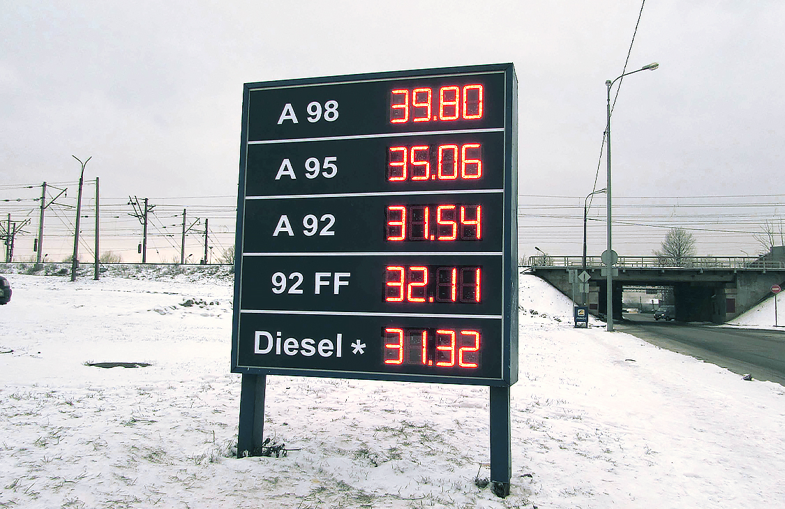 Знаки дорожные-ценовые табло